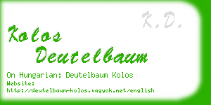 kolos deutelbaum business card